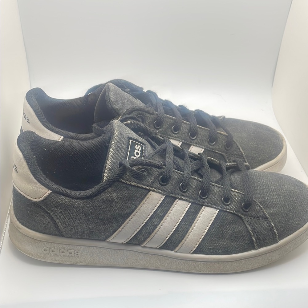 Adidas Men's Gray and White Sneakers - Picture 6 of 10